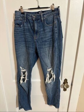 Hollister High-Rise Distressed Blue Jeans